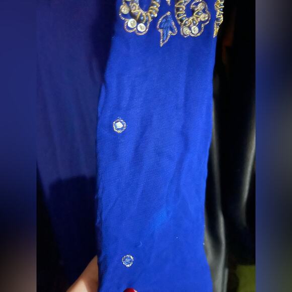 Final price* Regency blue silk pelisse over dress - Picture 7 of 9